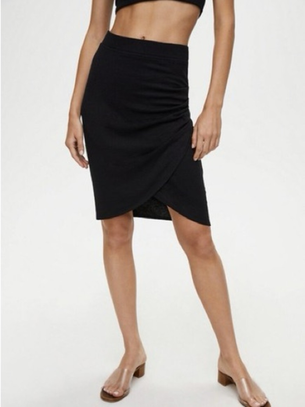 Aritzia Tyra Wrap Pencil Skirt - XXS